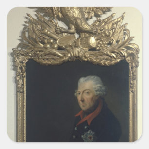 Friedrich II. von Preußen Quadratischer Aufkleber