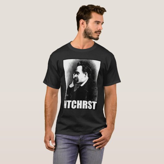 Friedrich Nietzsche Antichrist Ntchrst Funny Meme T-Shirt (Vorne ganz)