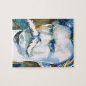 Friedrich nietzsche - Aquarellportrait Puzzle (Horizontal)