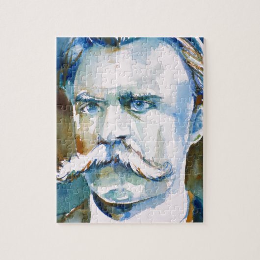 Friedrich nietzsche - Aquarellportrait Puzzle (Vertikal)