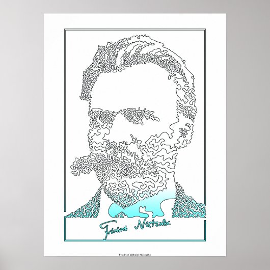 Friedrich Nietzsche. Deutscher Philosoph [010] Poster (Vorne)