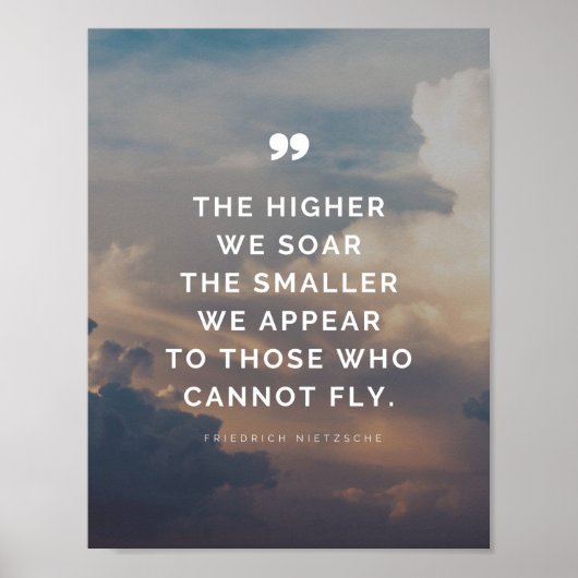 Friedrich Nietzsche Ispiration Zitat Poster (Vorne)