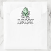 Friedrich Nietzsche Ovaler Aufkleber (Tasche)