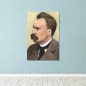 Friedrich Nietzsche Philosophie Fine Art Box Leinw Leinwanddruck (Insitu (Holzboden))