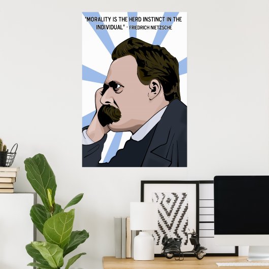 Friedrich Nietzsche Poster (Heimbüro)