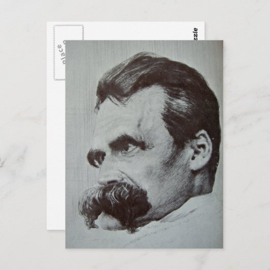 Friedrich Nietzsche Postkarte (Vorne/Hinten)