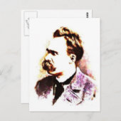 Friedrich Nietzsche Postkarte (Vorne/Hinten)