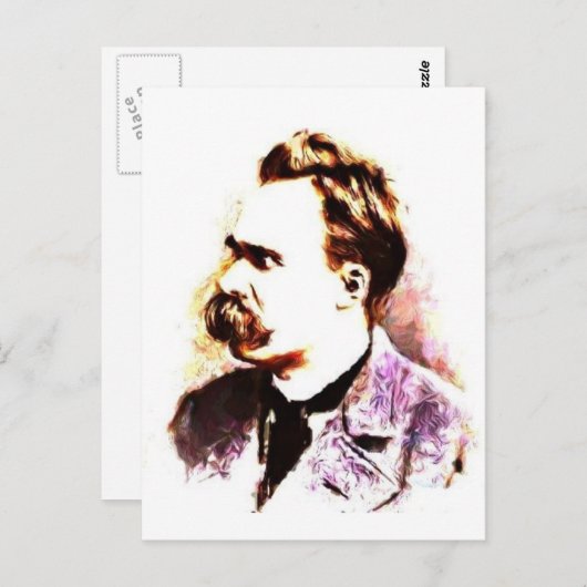 Friedrich Nietzsche Postkarte (Vorne/Hinten)