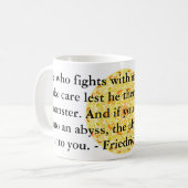 Friedrich Nietzsche - profundes Zitat Kaffeetasse (Vorderseite Links)