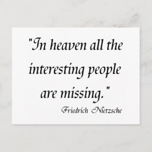 Friedrich Nietzsche Quotes auf T - Shirt! Postkarte