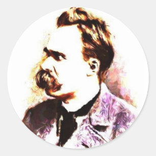 Friedrich Nietzsche Runder Aufkleber