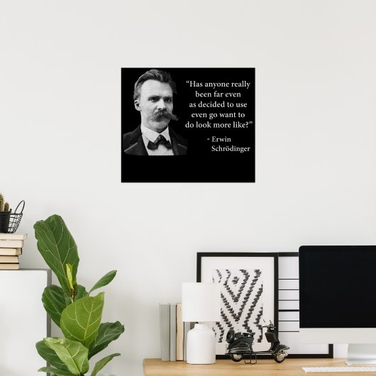 Friedrich Nietzsche Troll Zitat Poster (Heimbüro)