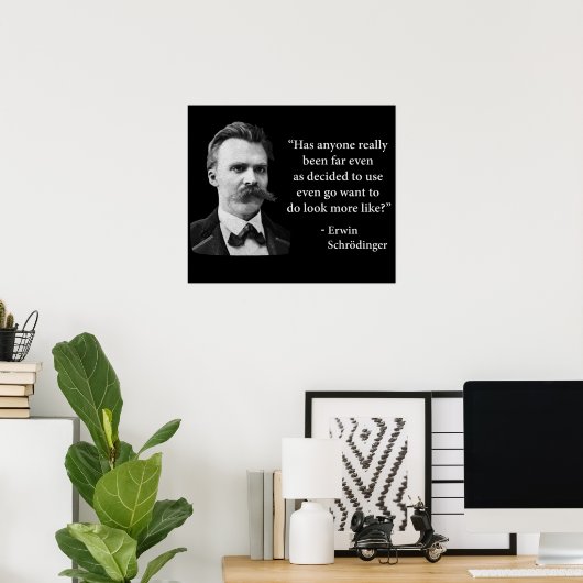 Friedrich Nietzsche Troll Zitat Poster (Heimbüro)
