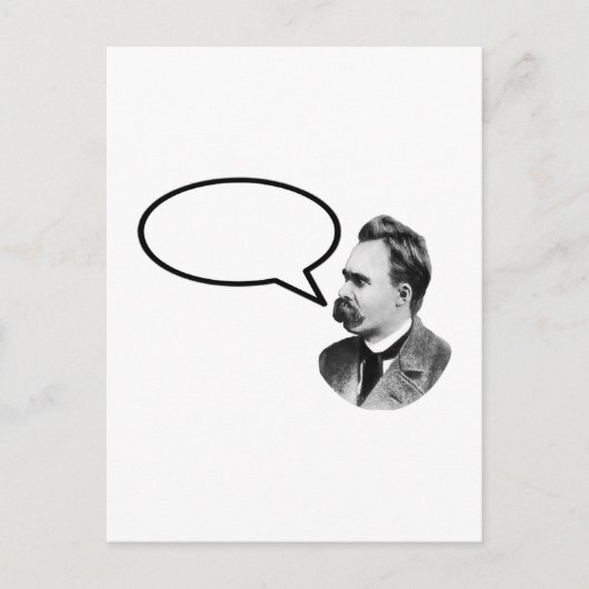Friedrich Nietzsche Word Bubble BlackThe MUSEUM Za Postkarte (Vorderseite)
