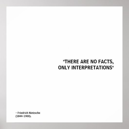 Friedrich Nietzsche Zitat Poster (Vorne)