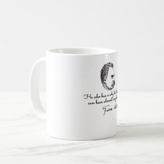 Friedrich Nietzsche zitiert Kaffeetasse (Vorderseite Links)