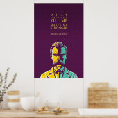 Friedrich Nietzsche zitiert: Was mich nicht umbrin Poster (Küche)