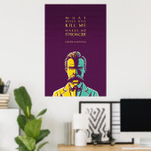 Friedrich Nietzsche zitiert: Was mich nicht umbrin Poster (Heimbüro)