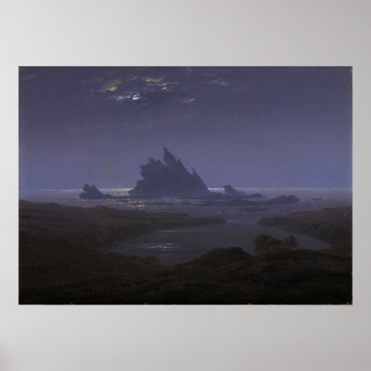 Friedrich - Rock Reef on Sea Beach 1824 Poster (Vorne)
