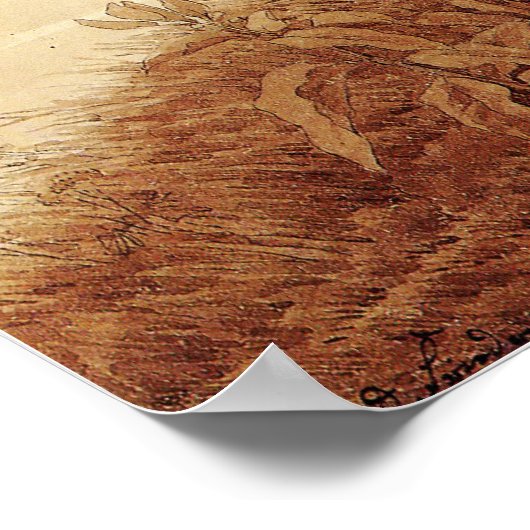 Friedrich - Schale im Grab 1837 Poster (Ecke)