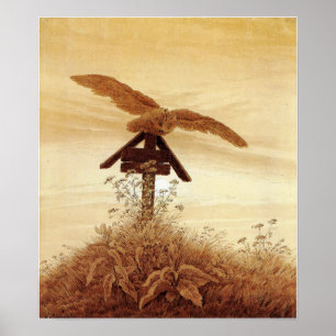 Friedrich - Schale im Grab 1837 Poster