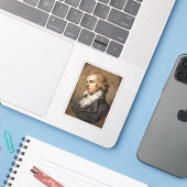 Friedrich Schiller Aufkleber (Laptop mit iPhone)