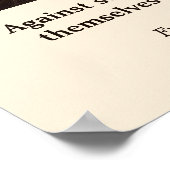 Friedrich Schiller - Gegen das Dummheitsplakat Poster (Ecke)