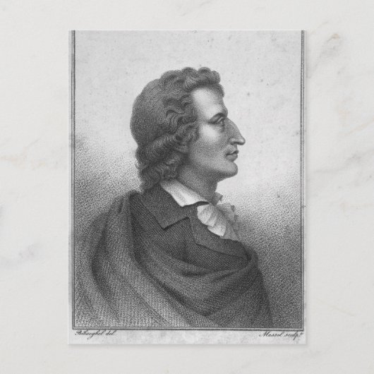Friedrich Schiller graviert von Massol Postkarte (Vorderseite)