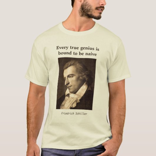 Friedrich Schiller - naives Genie - T - Shirt (Vorderseite)