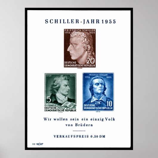 Friedrich Schiller Poster (Vorne)