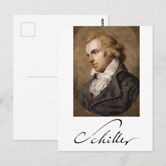 Friedrich Schiller Postkarte (Vorne/Hinten)