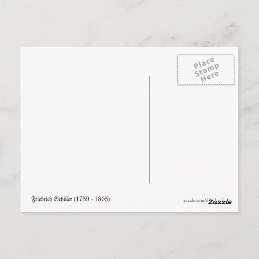 Friedrich Schiller Postkarte (Rückseite)