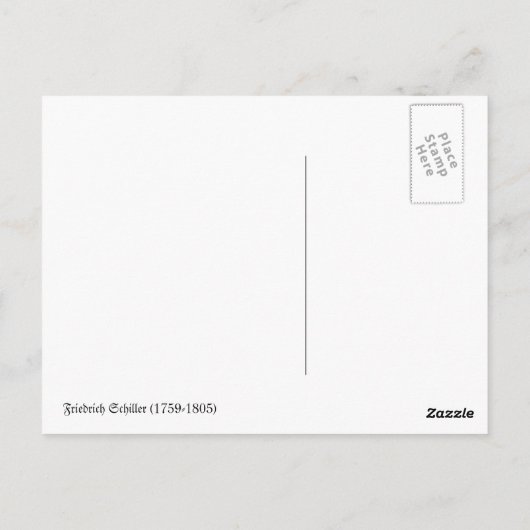 Friedrich Schiller Postkarte (Rückseite)
