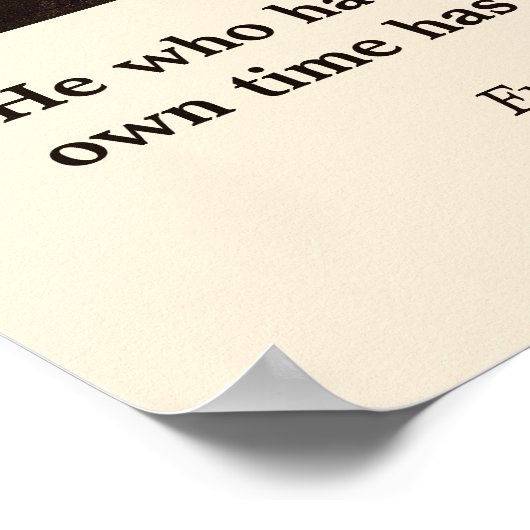 Friedrich Schiller - Quote on Doing Your Best Poster (Ecke)