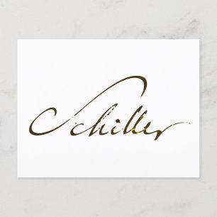 Friedrich Schiller Signature Postcard Postkarte