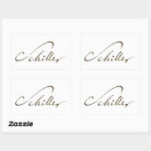 Friedrich Schiller Signature Rechteckiger Aufkleber (Blatt)