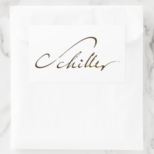 Friedrich Schiller Signature Rechteckiger Aufkleber (Tasche)