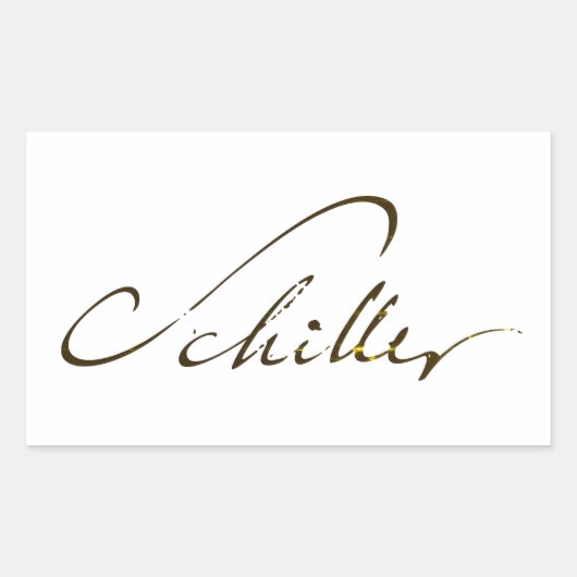 Friedrich Schiller Signature Rechteckiger Aufkleber (Vorderseite)