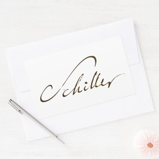 Friedrich Schiller Signature Rechteckiger Aufkleber (Umschlag)