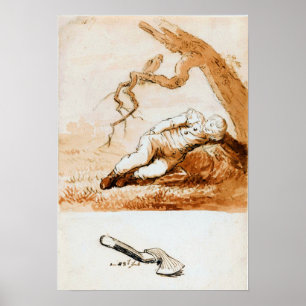 Friedrich - Schlafender Junge 1802 Poster