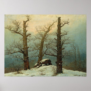 Friedrich - Steinhaufen im Schnee Poster