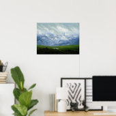 Friedrich - treibende Wolken Poster (Heimbüro)