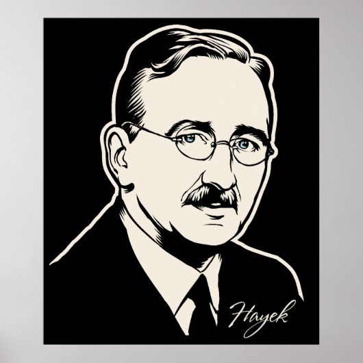Friedrich von Hayek Print Poster (Vorne)