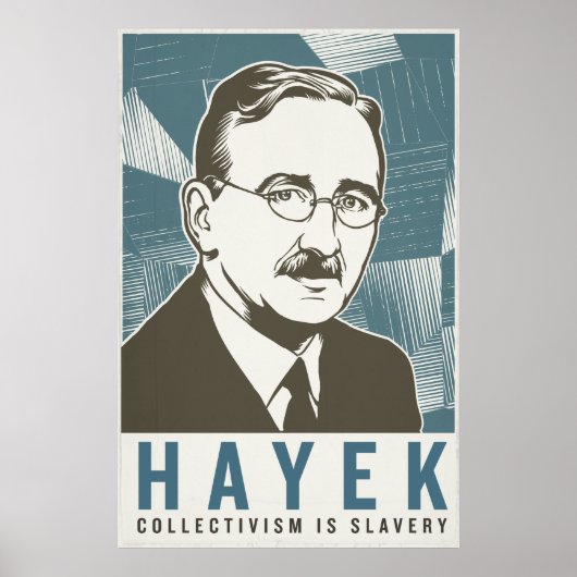 Friedrich von Hayek Vintag Print Poster (Vorne)
