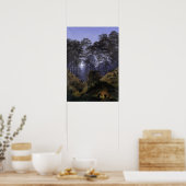 Friedrich - Wald - Inneres durch Mondlicht Poster (Küche)