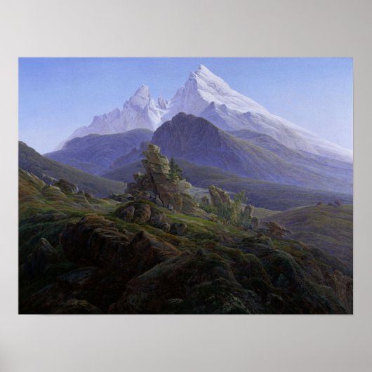 Friedrich - Watzmann (-25) 1824 Poster (Vorne)