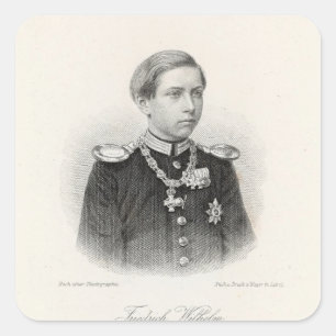 Friedrich Wilhelm, Prinz von Preussen Quadratischer Aufkleber