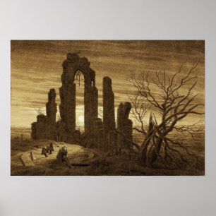 Friedrich - Winternacht Alter und Tod 1803 Poster