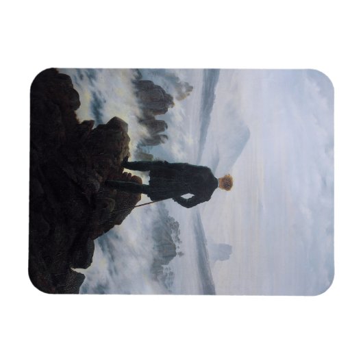 Friedrichs Wanderer über dem Nebel Magnet (Horizontal)