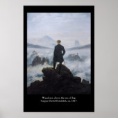 Friedrichs Wanderer über dem Nebel Poster (Vorne)